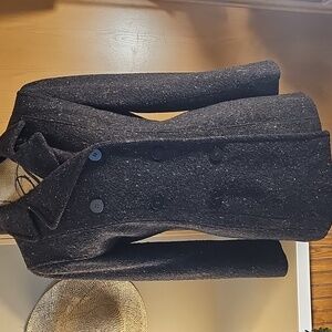 JONES NEW YORK SPORT Brown Tweed Wool Coat Size 6